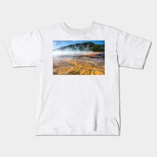 Miniature Forests on the Edge of Grand Prismatic Spring in Yellowstone National Park Kids T-Shirt